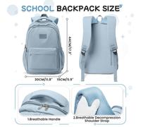 KALEC-Nouveau Sac À Dos Universitaire À La Mode De Grande Capacité,Sac D'École Pour Ordinateur Portable À La Mode,Sac De Livre De Voyage Pour Fille Mignonne,Sac À Dos Décontracté Pour Lycée,Beige Beig