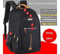 KALEC-Printemps Nouveau Sac À Dos Mâle Loisirs Voyage D'Affaires Sac À Dos Grande Capacité Junior Lycée Sac Femme Ordinateur Sac Pour Hommes,Black Noir
