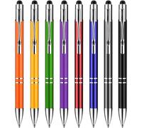 Kaleidoscope-2 In 1 Universal Capacitive Stylus Pens For Touchscreen Devices, High Sensitivity Fit Apple Ipad Tablets Iphone Kindle Samsung Galaxy Ballpoint Pens (8 X Mixed Colours)[Q51]