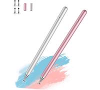 Kaleidoscope-2 X High Sensitivity Stylus Pen For Ipad, Ipad Pencil, Compatible With Apple Iphone Ipad Android Microsoft Tablets And Other Capacitive Touch Screens (Pink/Silver)[Q549]