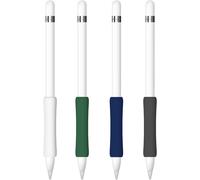 Kaleidoscope-4 Pack Silicone Grip Compatible With Apple Pencil 1st Generation, Ergonomic Grip For Ipencil Comfortable Writing And Prec Control (White/Pine Green/Navy/Black)[Q712]