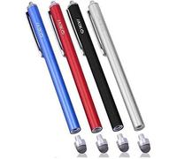 Kaleidoscope-4 X Universal Capacitive Touch Pens Replaceable Microfibre Stylus Tip + 4 Replacement Tips And 1 X Screen Cleaning Pad (Black / Silver / Red / Dark Blue)[Q110]