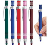 Kaleidoscope-5 X 2-In-1 Stylus Pens For Touch Screens, Touch Screen Pen, Tablet Pen, Coloured Ballpoint Pen Set, Capacitive Stylus For Tablets, Smartphones, Ipad, Kindle, All Touch Screens[Q30]