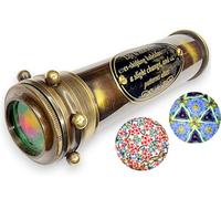 Kaléidoscope antique fait à la main vintage patiné kalédoscope avec lentille miroir pour créer un superbe design vibrant, un chef-d'œuvre classique de l'art optique