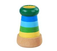 Kaléidoscope en bois - Forme de construction en bois naturel, conception de lentille optique rotative, tube de visualisation des motifs de couleur, jouet visuel portable | Visionneuse portative de réf