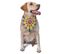 Kaléidoscope Fleur Pet Bandana Triangle Écharpe pour Chat Chien Réglable | Doux, respirant et confortable. Accessoire élégant. Facile à mettre et à enlever. Lavable en machine.
