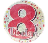 Kaléidoscope - Jumbo - Badge, 8e anniversaire SG34762 (Taille unique) (Rouge/Blanc)