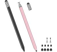 Kaleidoscope-Stylus Tablet, 3 In 1 Universal Stylus For Touch Screens, Touchscreen Stylus Compatible With Smartphones, Tablets, Sam-Sung Galaxy, Hua-Wei, Mi (Black + Rose Gold)[Q66]