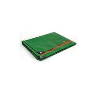 KALEMBAL Bâche Chantier 2x3 m - Très résistante - Etanche - Anti-UV - Verte et marron - Oeillets