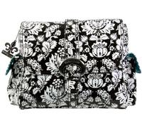 Kalencom Midi Sac à langer avec boucle en toile Noir/blanc