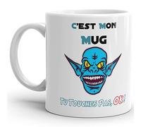 Kalféa Mug Humour c'est mon mug mauvaise humeur tu touches pas Tasse Drôle Qualité Idée Cadeau Originale anniversaire fête Noël Amis Collègue Frere Soeur Famille Parent