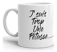 Kalféa Mug Humour je suis une pétasse doigt d'honneur tasse céramique amour drôle Qualité Idée Cadeau Originale Anniversaire Noël Fête femme amie collègue maman tata copine fille cousine 325ml