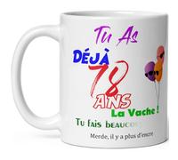 Kalféa Mug joyeux anniversaire 78 ans humour tasse soixante dix huit ans tasse drole haute qualité idée cadeau rigolo fete Noel homme femme ami collegue copain pote famille