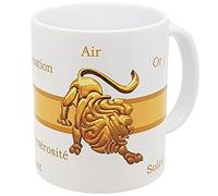 Kalféa Mug signe du zodiaque lion Tasse astrologique rétro avec qualités Mug Idée Cadeau Originale Famille Parent anniversaire noel fete amis collègue
