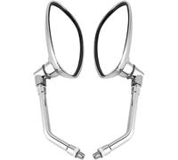 Kalgh-1 Paire Rétroviseur De Moto,14x8cm/5,5x3,1 Po Miroir 14cm/5,5 Po Poignée Rétroviseurs Latéraux De Guidon De Scooter Pince De Guidon Universelle Verre De Vue Arrière Pour Moto Et Scooter