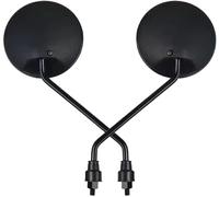 Kalgh-Lot De 2 Rétroviseurs,Rétroviseurs De Moto¿Universal,Durable,And High-Resolution Convex Glass Lens Mirrors For Scooters