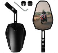 Kalgh-Rétroviseur Moto Homologué E,Pivotant À 360°,Miroir En Bout De Guidon Pour Guidon De 22mm Et 25,4mm,Universel,Noir