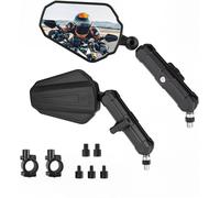 Kalgh-Rétroviseur Moto Universel-Rétroviseur Pliant-Rétroviseur Certifié E24-Pivotant À 360°-Filetage 8/10mm-Pour Motos,Scooters Et Atv Avec Guidon 22mm(7/8"")