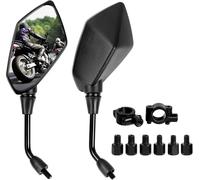 Kalgh-Rétroviseurs Moto Universels 7/8"" 22mm,Paire De Rétroviseurs Latéraux Filetés 10mm Et 8mm Inclus,Rétroviseurs Moto Guidon Pour Scooter Moto Quad Atv Vélos Bicyclette