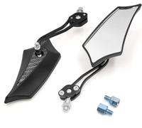 Kalgh-Sourcing Map 2pcs Motif Serpent Noir Rétroviseur Pentagone Pour Moto