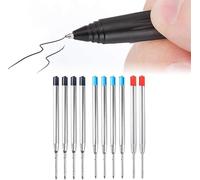 Kalhj-10 Pièces Recharges De Stylo À Bille Recharge Stylo Bille Recharges Pour Stylo Longueur 99mm Pointe Moyenne 1,0mm Compatible Avec Tous Les Stylos À Bille Parker