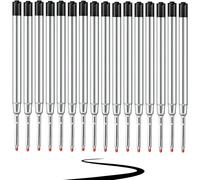 Kalhj-16 Pièces Recharges De Stylo Bille,Recharges Universelles Longueur 9.9cm,Pour L'école,Le Bureau(Noir)