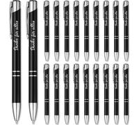 Kalhj-20 Stylos À Bille Avec Citation Danke Für Alles Stylo De Remerciement Pour Collègues Stylo À Bille Rétractable Gravé Cadeau D'adieu Pour Collègues Professeur Employés Enseignants (Noir)