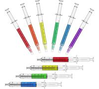 Kalhj-24 Pièces Stylo À Bille Seringue Stylo Surligneur Seringue Stylo Aiguille Fluorescent Nouveauté Cadeaux De Noel Pour Utilisation D'école De Bureau Anniversaire D'étudiant,Couleurs Assorties