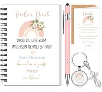 Kalhj-5 Pièces Cadeau De Remerciement Pour L'éducateur Cahier À Spirale Stylo À Bille Porte-Clés Carte Avec Enveloppe Cadeau D'adieu Pour Un Enseignant Journée Des Enseignants(1 Ensemble)
