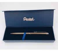 Kalhj-Bl2007 Energel Roller Gel Haut De Gamme Rétractable Pointe 0,7 Mm Corps Métal Mat Marron-Coffret Cadeau