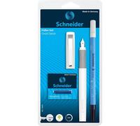 KALHJ-Ceod Classic Set D'Écriture Avec Stylo Plume,6 Cartouches Et Tueur D'Encre (Droitier Et Gaucher,Pointe M,Couleur De L'Encre : Bleu Roi) Blanc