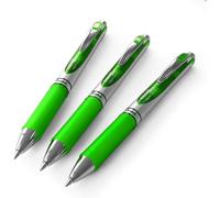Kalhj-Energel Xm Bl77¿Stylo À Encre Gel Liquide Rétractable¿0,7 Mm¿54% Recyclé¿Vert Citron¿Lot De 3
