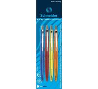 Kalhj-Icy Couleurs Stylo À Bille K20,Pointe M,Encre Bleue,Blister Lot De 4 Couleurs Crayons-Assorted