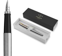 Kalhj-Jotter Stylo PlumeAcier Inoxydable Avec Attributs OrPointe MoyenneEncre BleueCoffret Cadeau