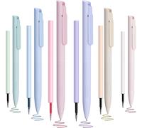Kalhj-Lot De 6 Stylo Pastel Aesthetic,Kawaii Cute Writech School Supplies,0,5 Mm À Pointe Fine Et Lisse Stylos À Bille À Encre Gel Rétractable Pour Le Bureau,Scolaires,Cadeaux