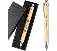 Kalhj-Merci Cadeaux Danke Für Alles Cadeaux Stylo À Bille Stylo À Bille En Bois Avec Inscription Stylo À Bille Rétractable Citations Avec Coffret Cadeau Cadeau D'adieu Pour Collègues Professeur