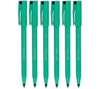 Kalhj-Roller Noir R50 Stylos À Bille Pointe 0,8 Mm Et Pointe Fine 0,4 Mm Largeur De La Ligne: 77% Recyclé (Lot De 6)