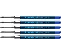Kalhj-Slider 755 175503 Lot De 5 Recharges Pour Stylo À Bille (Technologie Viscoglide,Indélébile,Xbextra Large) Bleu (Lot De 5,Extra Large,Bleu)