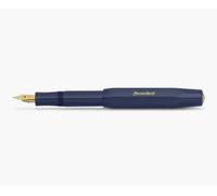 Kalhj-Sport Classic Stylo-Plume Bleu Marine,Pointe Fine,Clip Octogonal,Doré