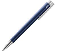 Kalhj-Stylo À Bille Logo M+ 204 En Plastique Incassable De Couleur Bleue Avec Pointe Chromée Et Poussoir,Avec Recharge Grande Capacité M 16-Largeur De Trait M En Bleu