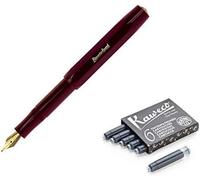 Kalhj-Stylo À Plume Classic Sport Medium+Ensemble De 6 Cartouches D'encre Noire (Bourgogne)
