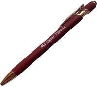 Kalhj-Stylo En Métal Bordeau Gravé ""Ma Super Témoin"" Livré Avec Sa Petite Pochette Noire En Velours,Cadeau Noël,Cadeau Anniversaire,Mariage,Demande Témoin,Demoiselle D'honneur,Demande,Amie,Soeur