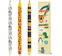 Kalhj-Stylo Gel Effaçable-Bille Au Bout Pour Enlever L'encre Sans Consommer La Feuille,Encre Noire Thermosensible (Girafe Abeille Licorne)