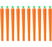 KALHJ-Stylos À Bille Rétractable,Stylo À Bille Carotte,Simulation De Dessin Animé Mignon,Créatif Et Frais (Paquet De 10,Noir)