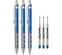 Kalhj-Tikky Lot De 3 Recharges Pour Stylo À Bille Léger Avec Poignée Caoutchoutée¿Corps Bleu¿3 Recharges Pour Stylo À Bille Tikky Jumbo¿Encre Bleue
