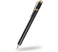 Kalhj-Tkp3 Stylo À Bille En Aluminium Avec Clip De Poche,Stylo De Poche Rétractable Edc Bolt Action Pen Pour Bureau,École,Affaires,Noir