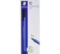 Kalhj-Triplus Ball,Stylo-Bille À Pointe Moyenne,Corps Triangulaire Ergonomique,Idéal Pour Une Écriture Quotidienne,Lot De Stylos De Couleur Bleue,437 M-3