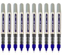 Kalhj-Uni Mitsubishi Pencil-10 Stylos Eye Fine Ub-157-Stylo Roller Encre Liquide Bleue-Pointe 0,7 Mm-Écriture Medium