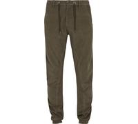Kalhoty Urban Classics Pantalon de jogging en velours côtelé olive - S