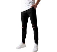 Kalhoty Urban Classics Pantalon éponge coupé noir - XL